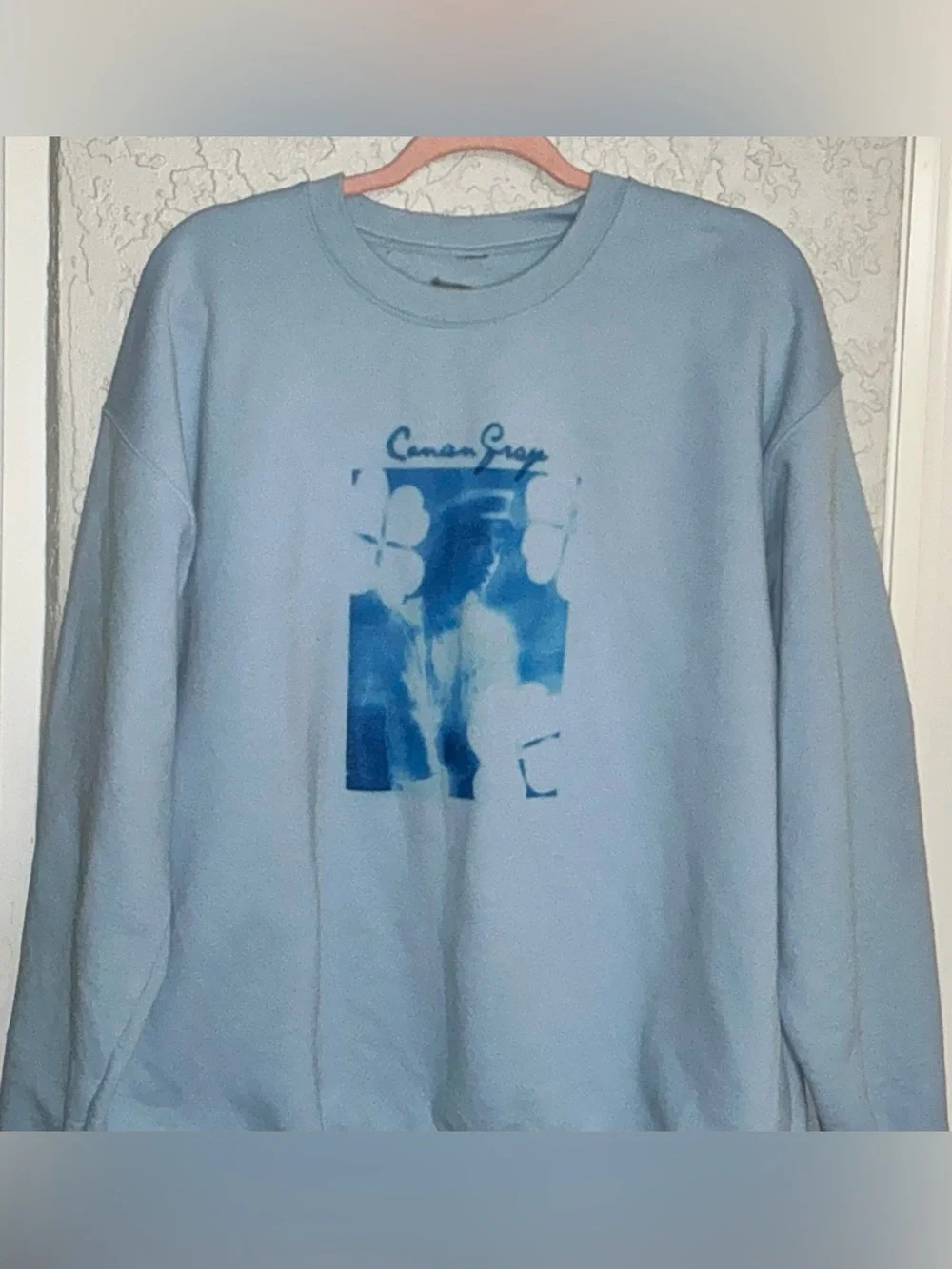 Conan Gray Light Blue Graphic Crewneck Sweatshirt - Picture 2 of 6